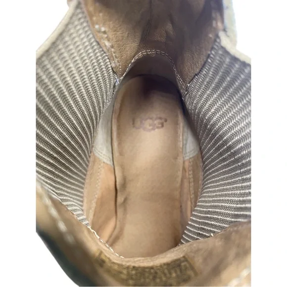 UGG Women's Tan Suede Ankle Boots - Picture 7 of 8